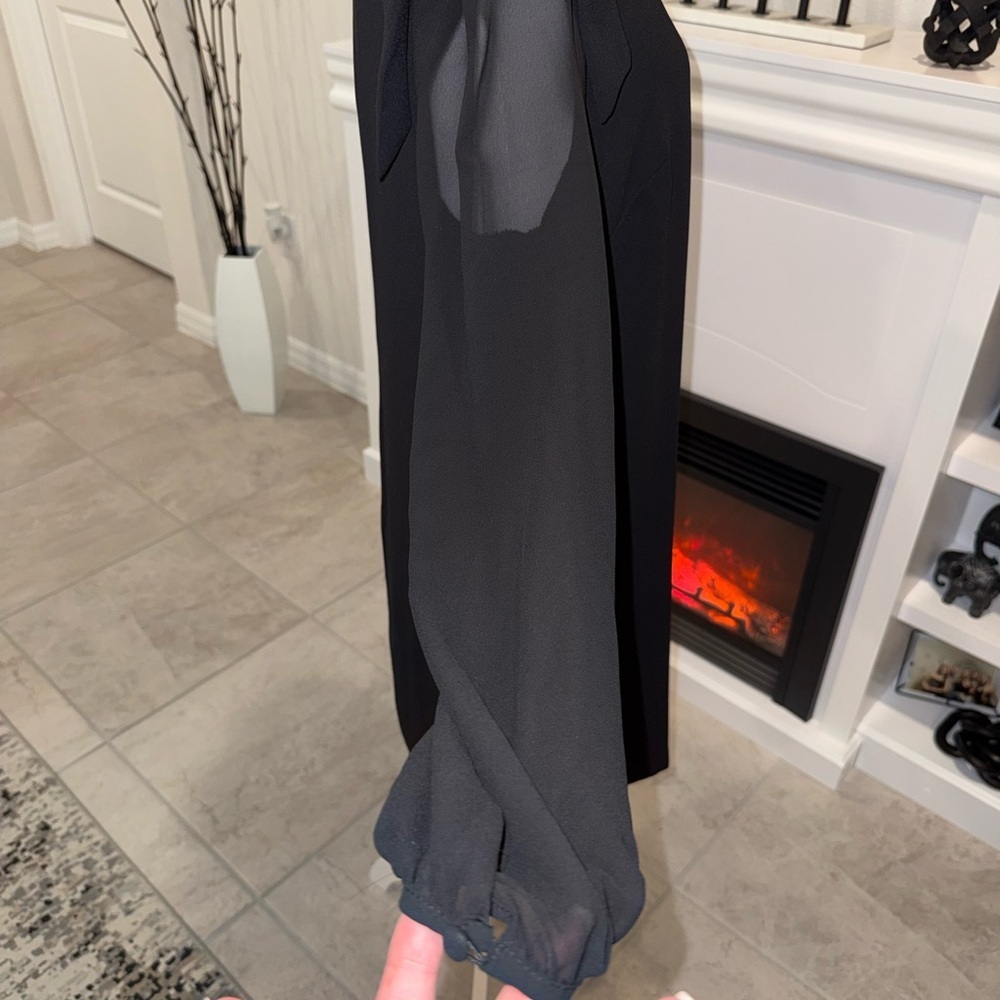 NWT Ann Taylor Black Long Sleeve Dress Size 10 - Picture 5 of 12